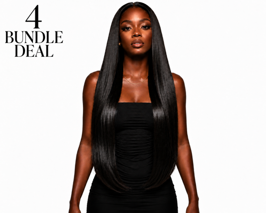 Raw SEA Natural Black Straight Bundle Deals (4 bundles)